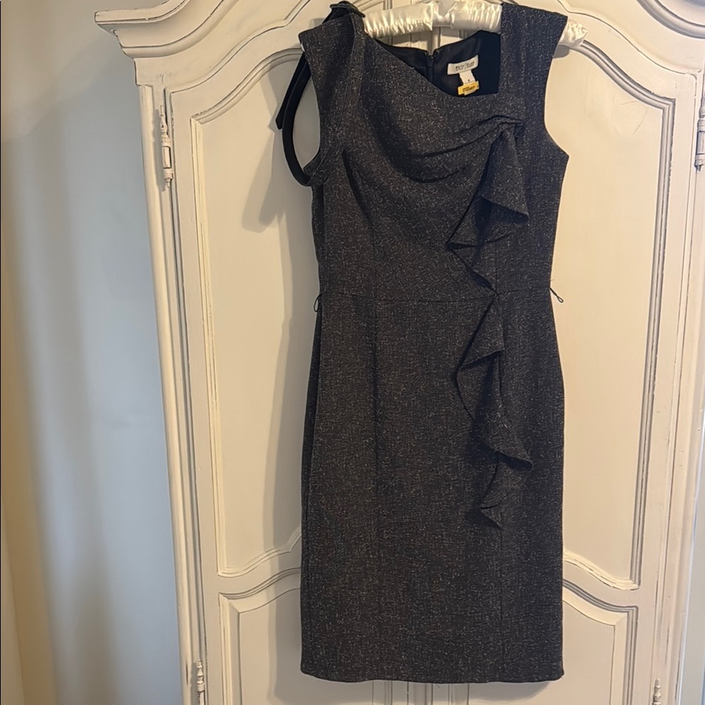 White House Black Market Gray Sheath  Dress